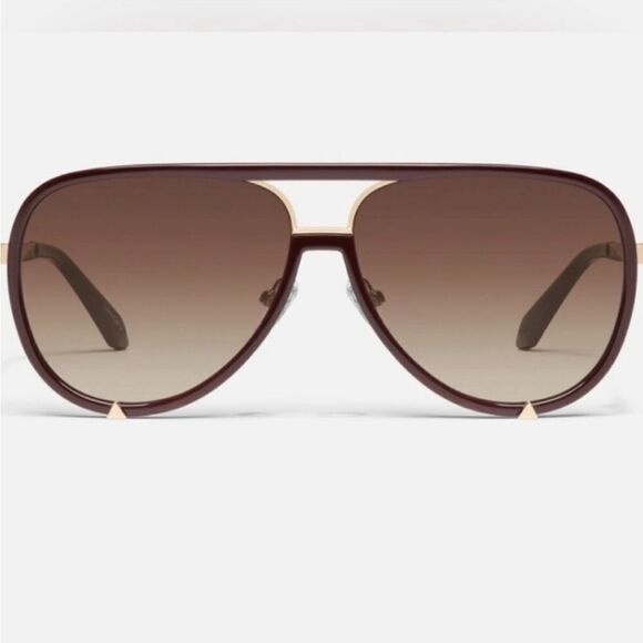 Quay Australia High Profile Aviator Espresso Frames/Brown Lenses New in case $85 - Picture 1 of 10